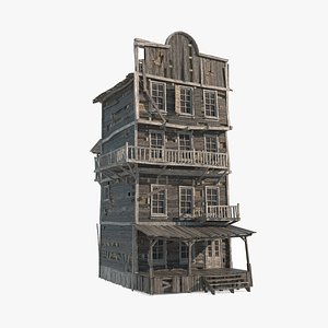 Old style Western architectural buildings model