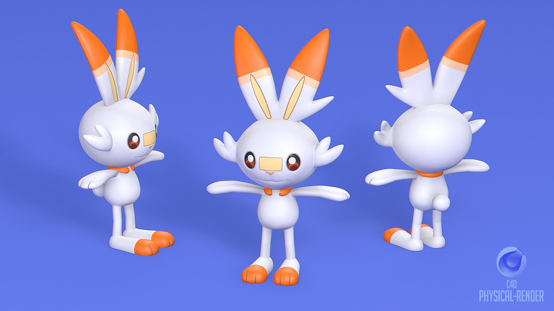 Scorbunny Pokemon Sword Rabbit 8K 3D - TurboSquid 1865357