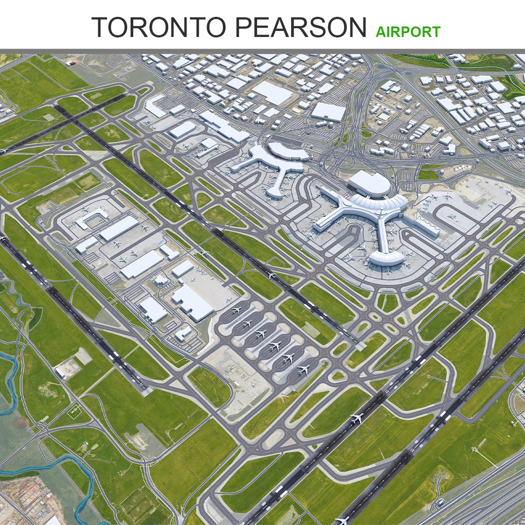 3D Toronto Pearson Airport Model TurboSquid 2005544