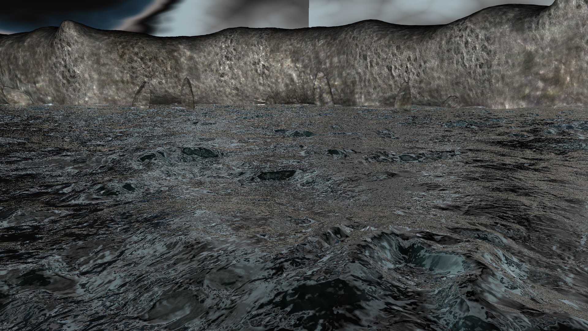 Free Water Rocks 3d Model