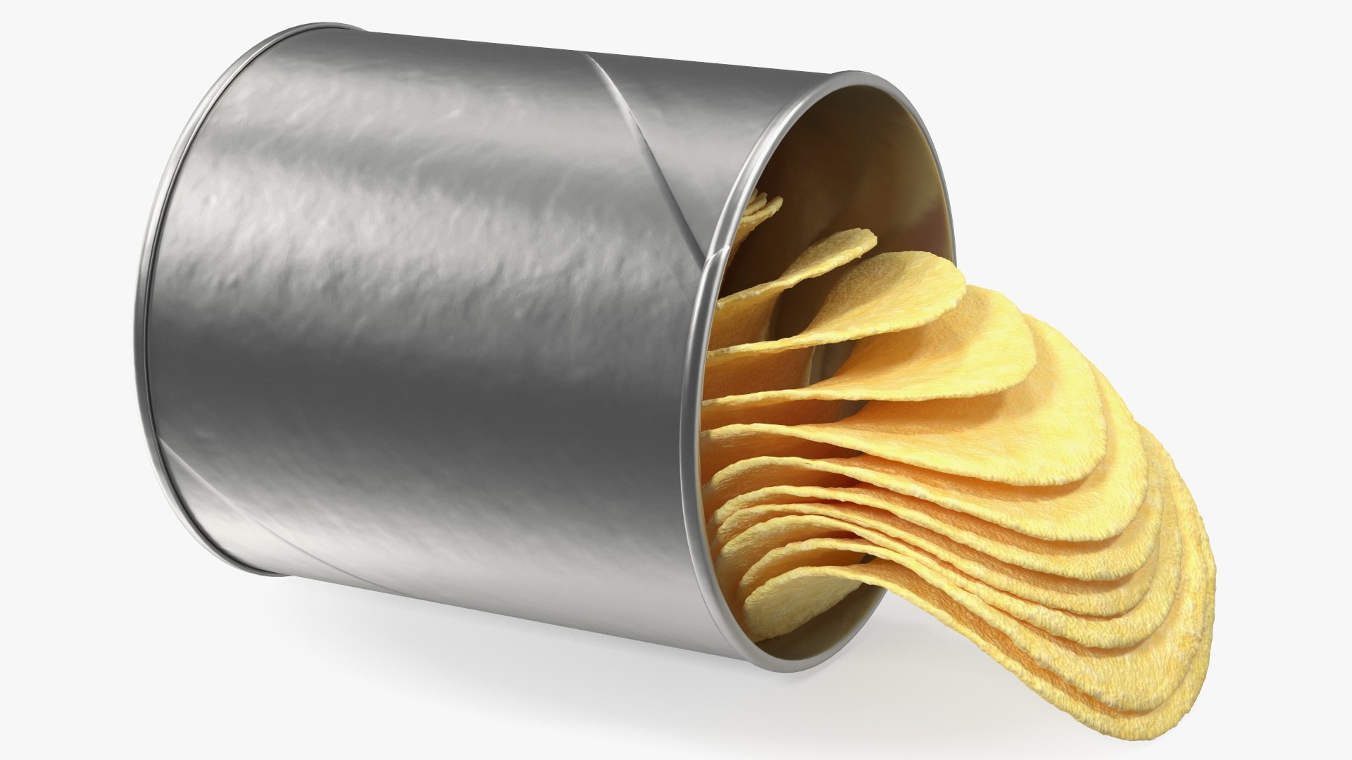 Open Small Potato Chips Foil Tube 3D Model - TurboSquid 1796856