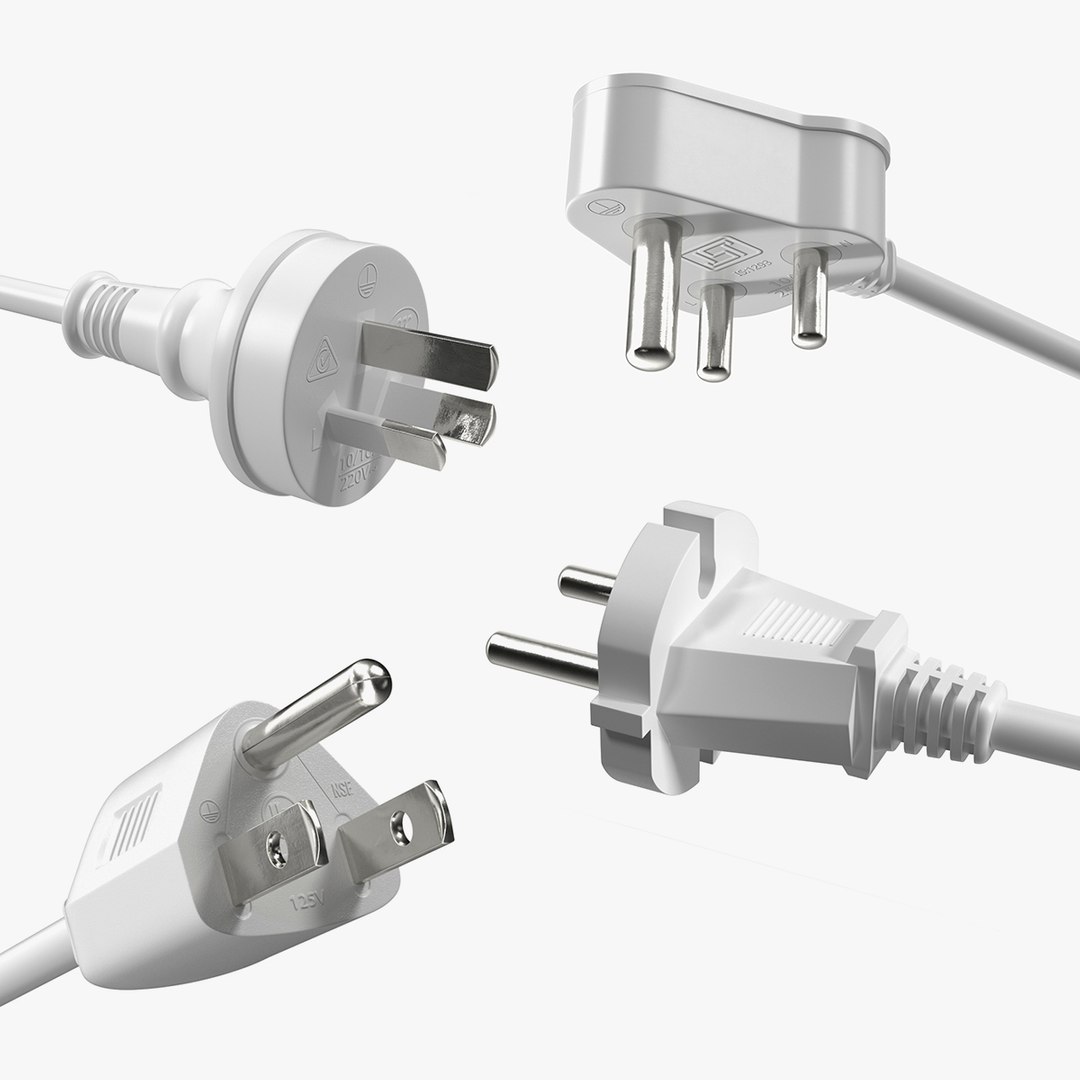 Electric Plugs Collection 2 3D model preview