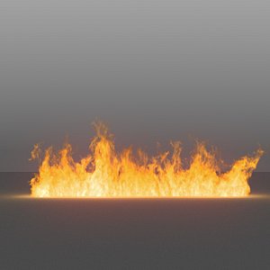 3D burning flames 05 vdb