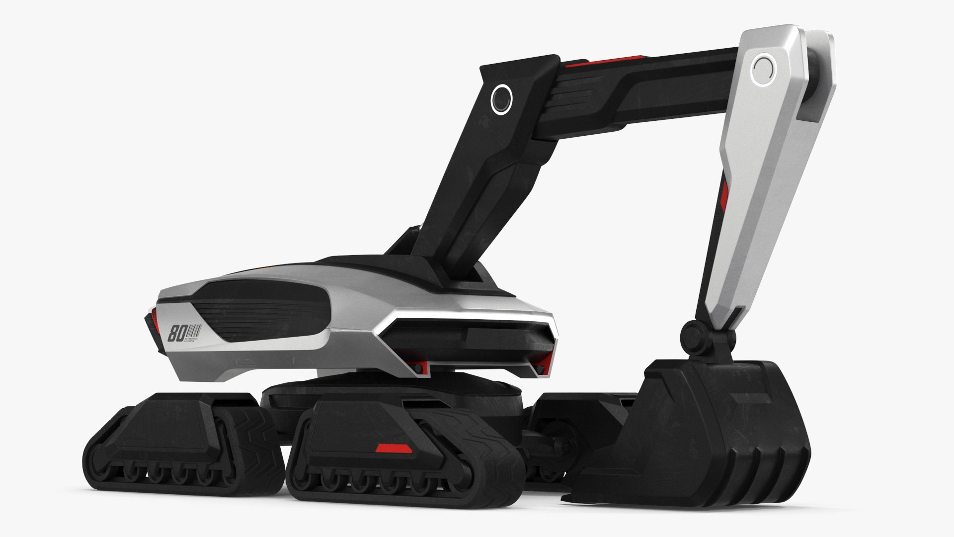 Futuristic Excavator Machine New 3D model preview