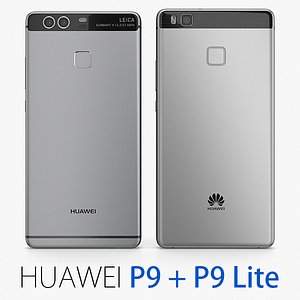 huawei p9 gray lite 3d c4d