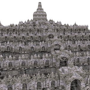 3D Low poly Borobudur 3D Model model
