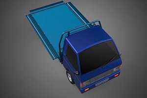 BAKKIE UTE 3 WAY WIDE DECK DROP SIDE LOAD BED PICKUP TRUCK BODY 3D model