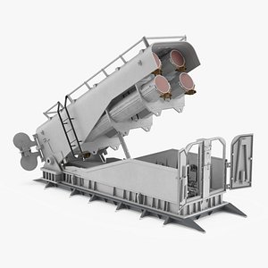 Heavy Weapon Launcher Open Light Gray Rigged