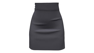 3D Female Side Slits High Waist Mini Office Skirt