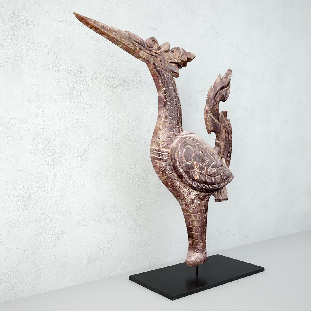 Large-Scale Wood Indonesian Bird Figure 3D Model - TurboSquid 2129061