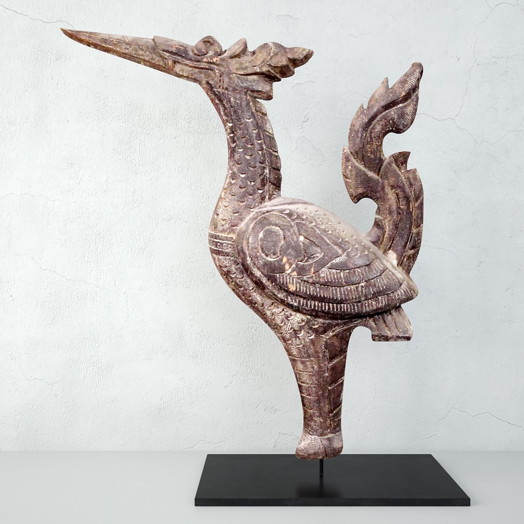 Large-Scale Wood Indonesian Bird Figure 3D Model - TurboSquid 2129061