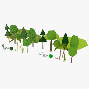3D LowPoly Plants