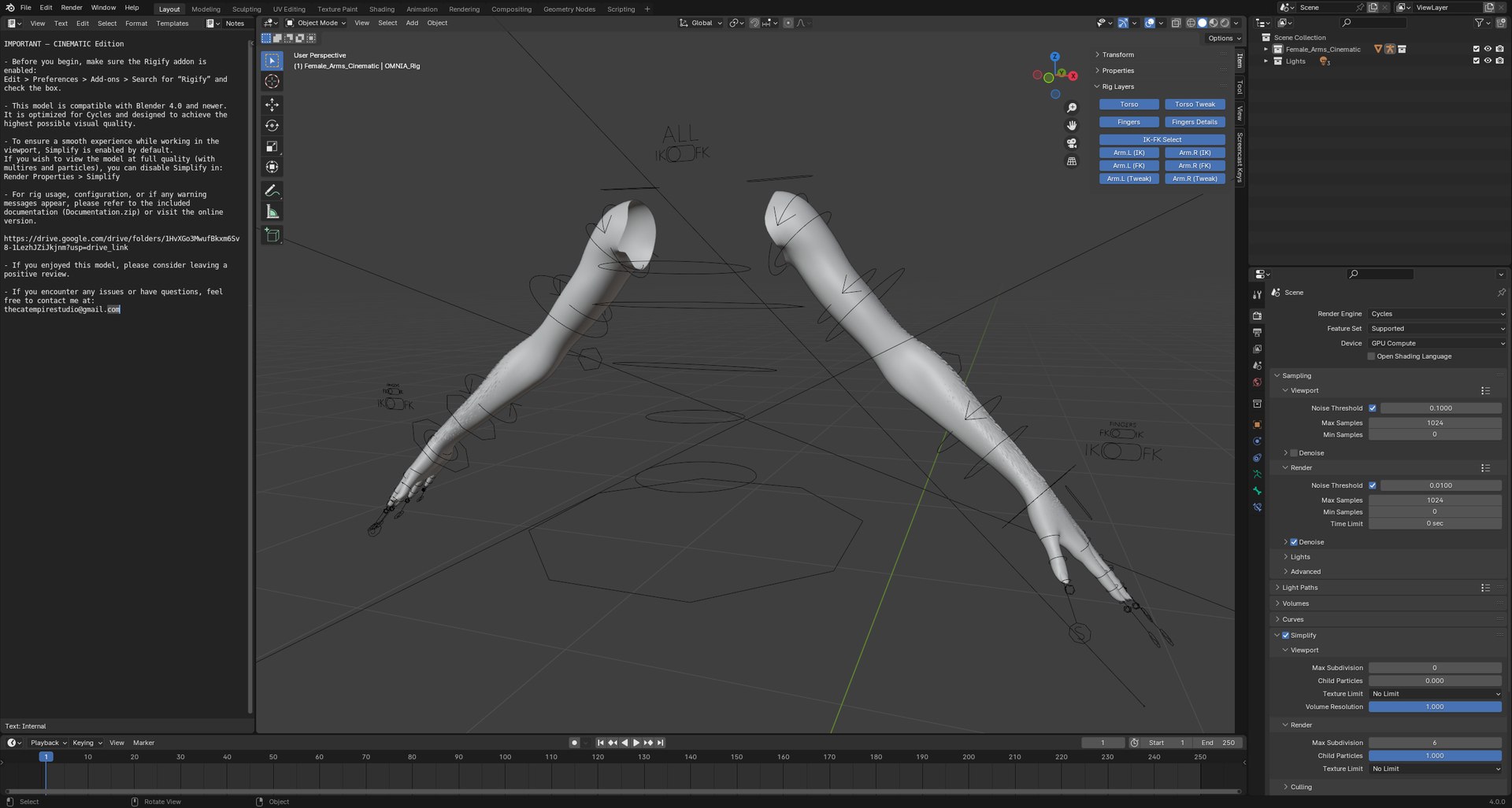 Realistic Female Arms - Cinematic Edition 3D Model - TurboSquid 2402651