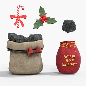 3D YOU Been Naughty Items For Christmas Low-poly 3D model