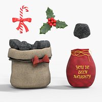 YOU Been Naughty Items For Christmas Low-poly 3D model