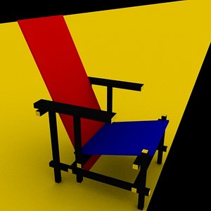 3d model chair designed gerit