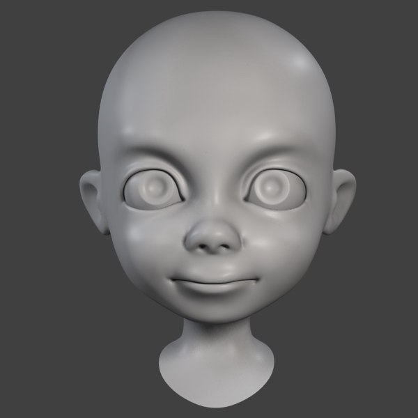 obj cartoon boy head