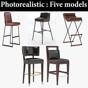 stool bar realistic 3D