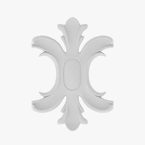 3D Cartouche Ornament 018