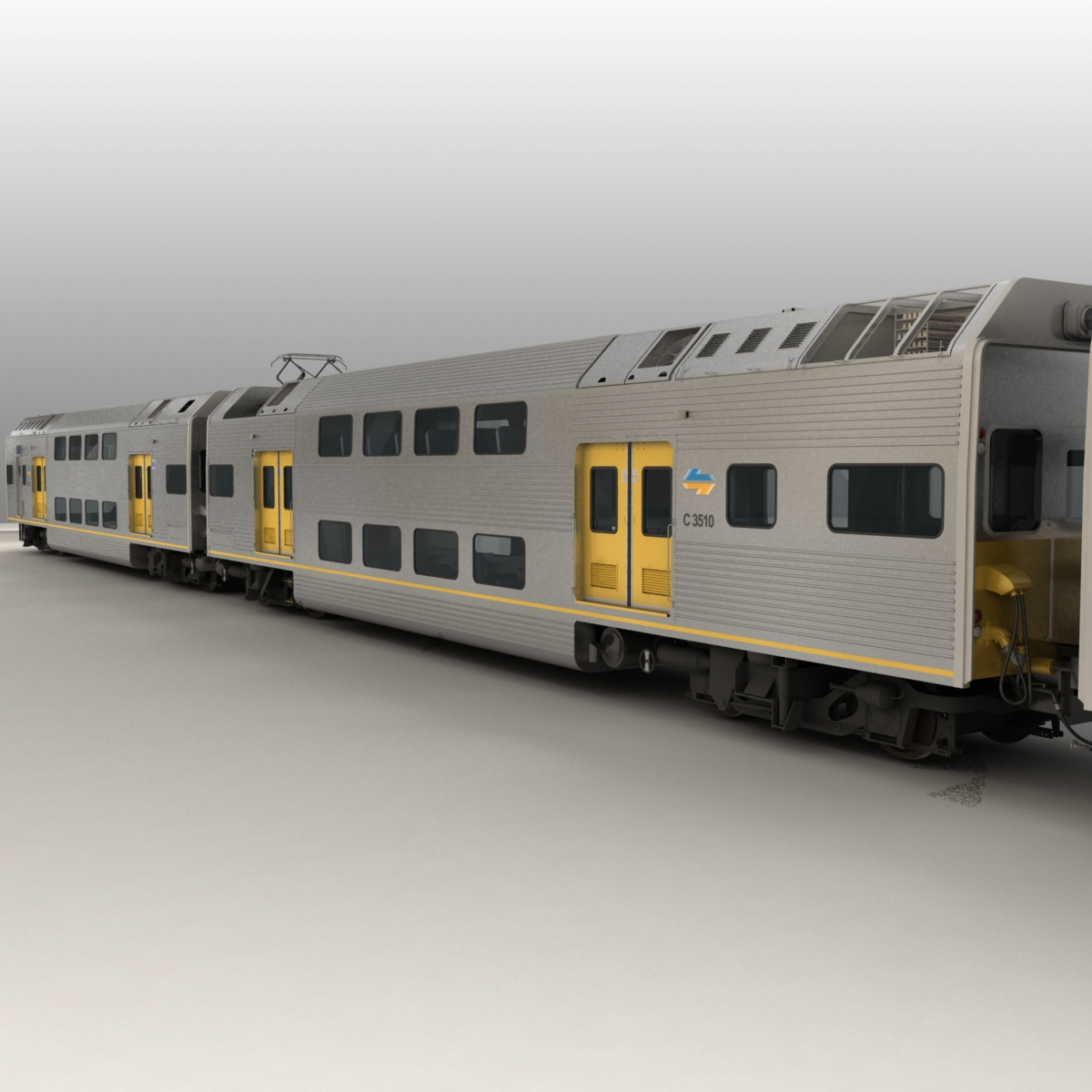 3d model city rail k set