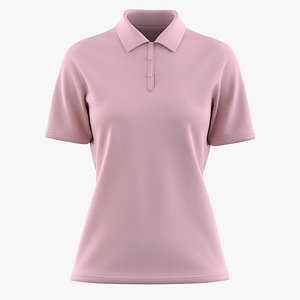 Sustainable Ocean Split Neck Polo 3D model 3D model