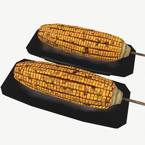 grilled corn 3D