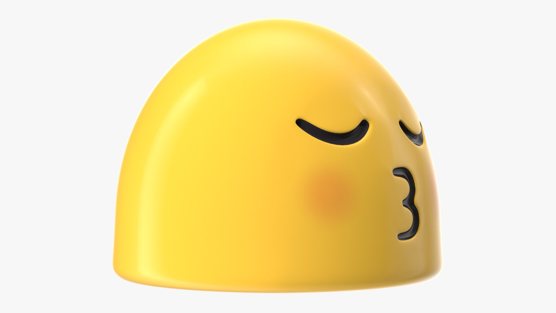 3D Model Kissing Face With Smiling Eyes Android Emoji - TurboSquid 1823756