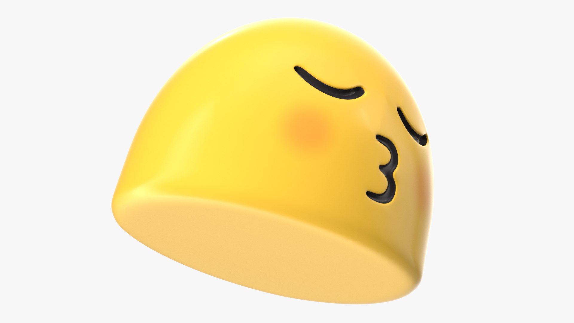 3D Model Kissing Face With Smiling Eyes Android Emoji - TurboSquid 1823756