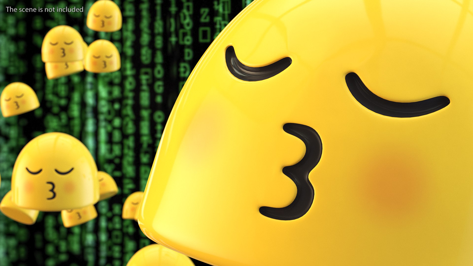 3D Model Kissing Face With Smiling Eyes Android Emoji - TurboSquid 1823756