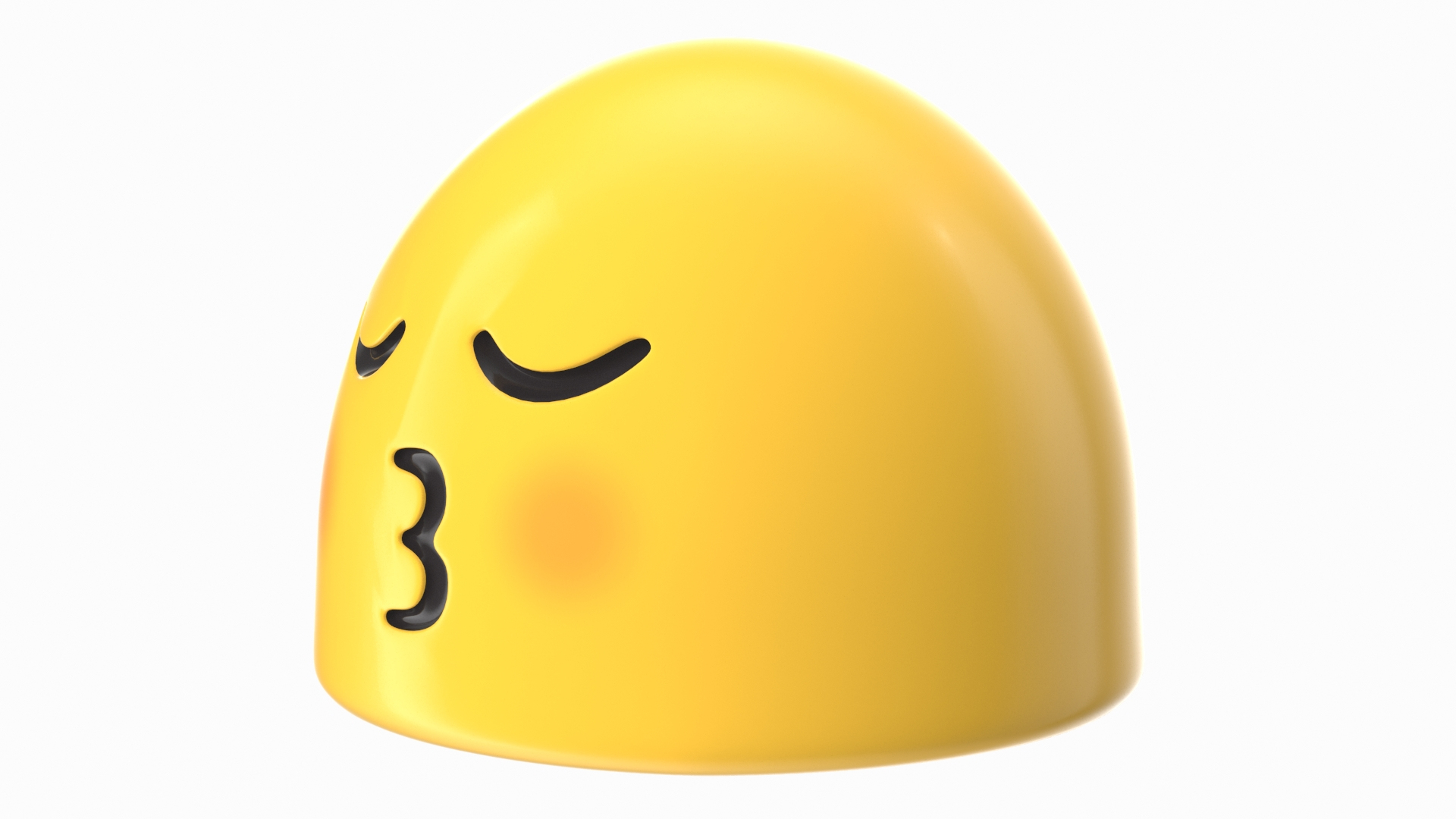 3D Model Kissing Face With Smiling Eyes Android Emoji - TurboSquid 1823756