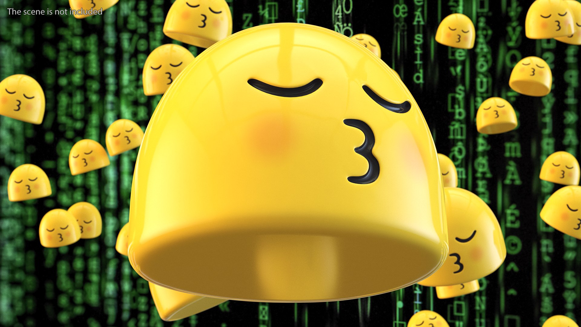 3D Model Kissing Face With Smiling Eyes Android Emoji - TurboSquid 1823756