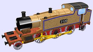 steam locomotive gwr 3120 3D model