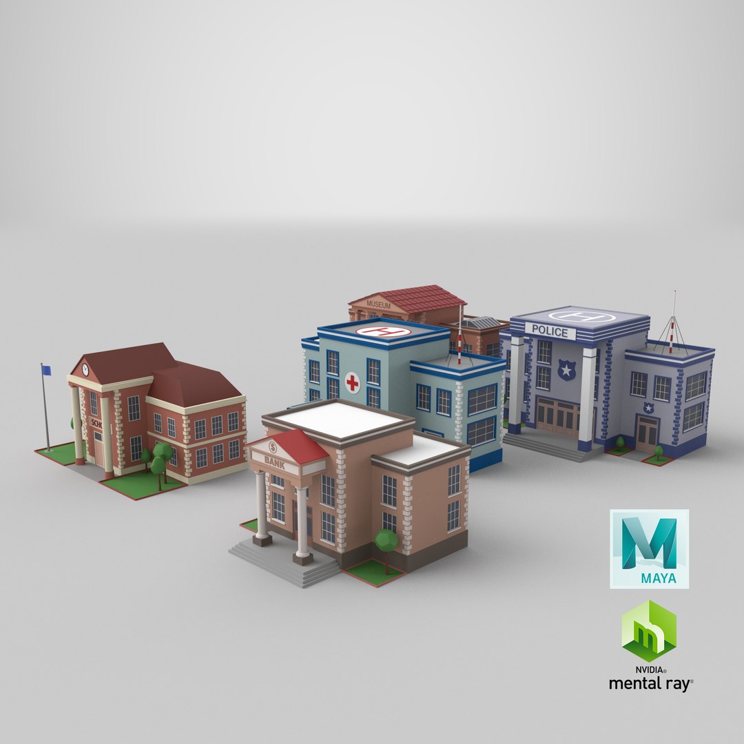 3D Low Poly Buildings Collection 1 https://p.turbosquid.com/ts-thumb/9G/KrxW70/og/stemcell_maya_mental_ray_render/png/1664376909/1920x1080/fit_q87/3039d0b5492bb514056be90149392f6e5da80389/stemcell_maya_mental_ray_render.jpg