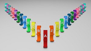 Alphabet Wall Hooks A to Z 3D Printable Bathroom Set