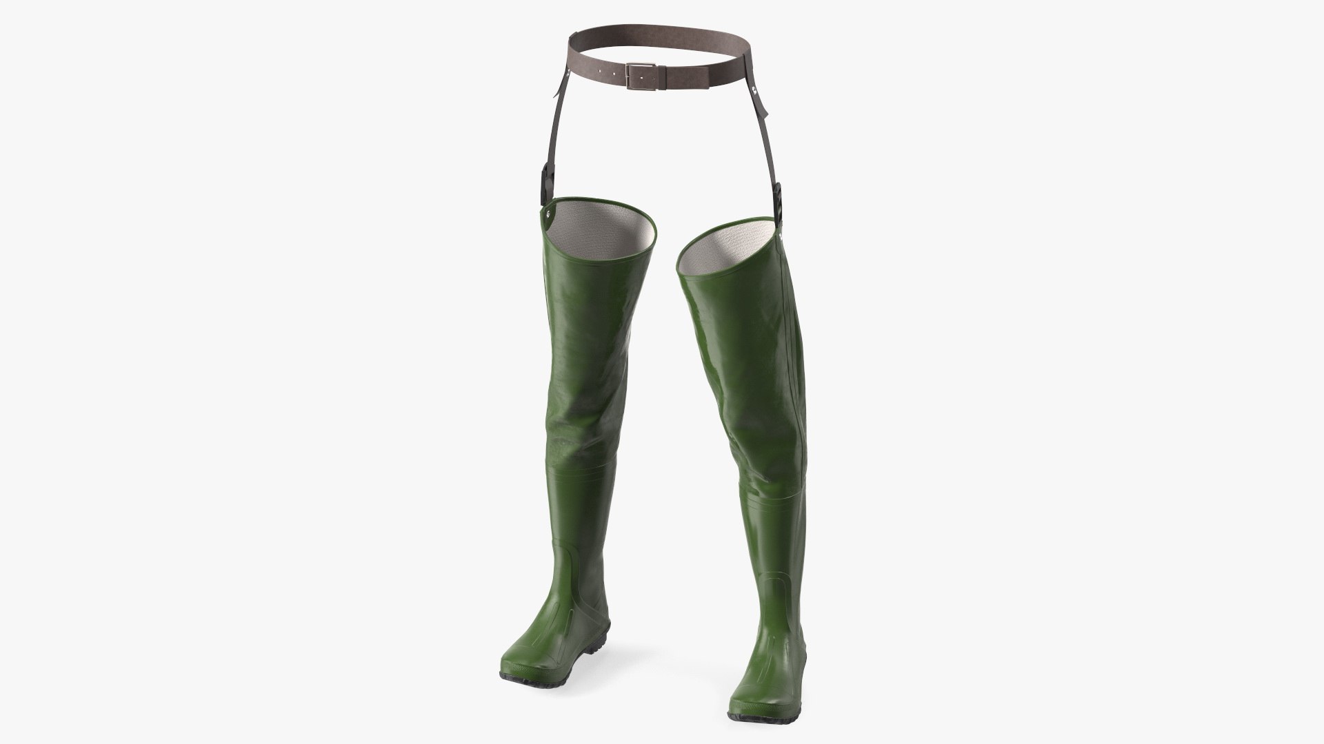 Hip Boot for Hunting and Fishing Green 3D model preview