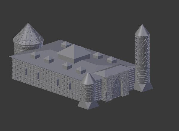 yakutiye madrasa 3D model