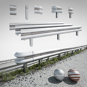 3D road fence kit model