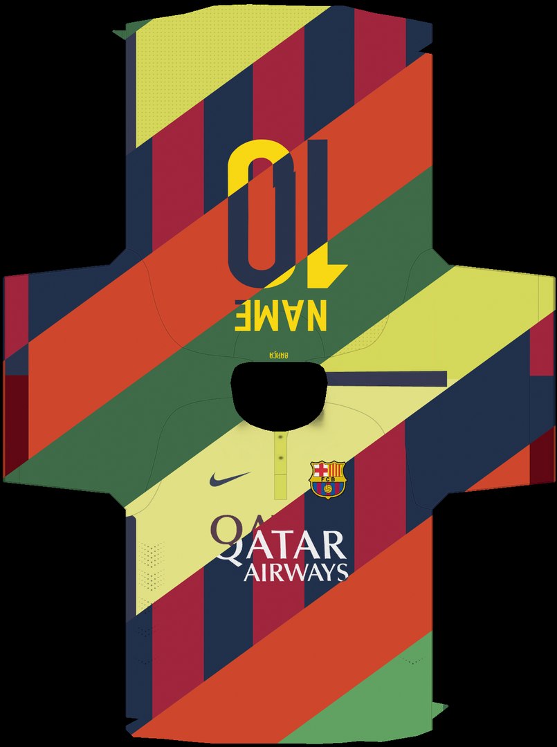 3d soccer jersey barcelona fc model