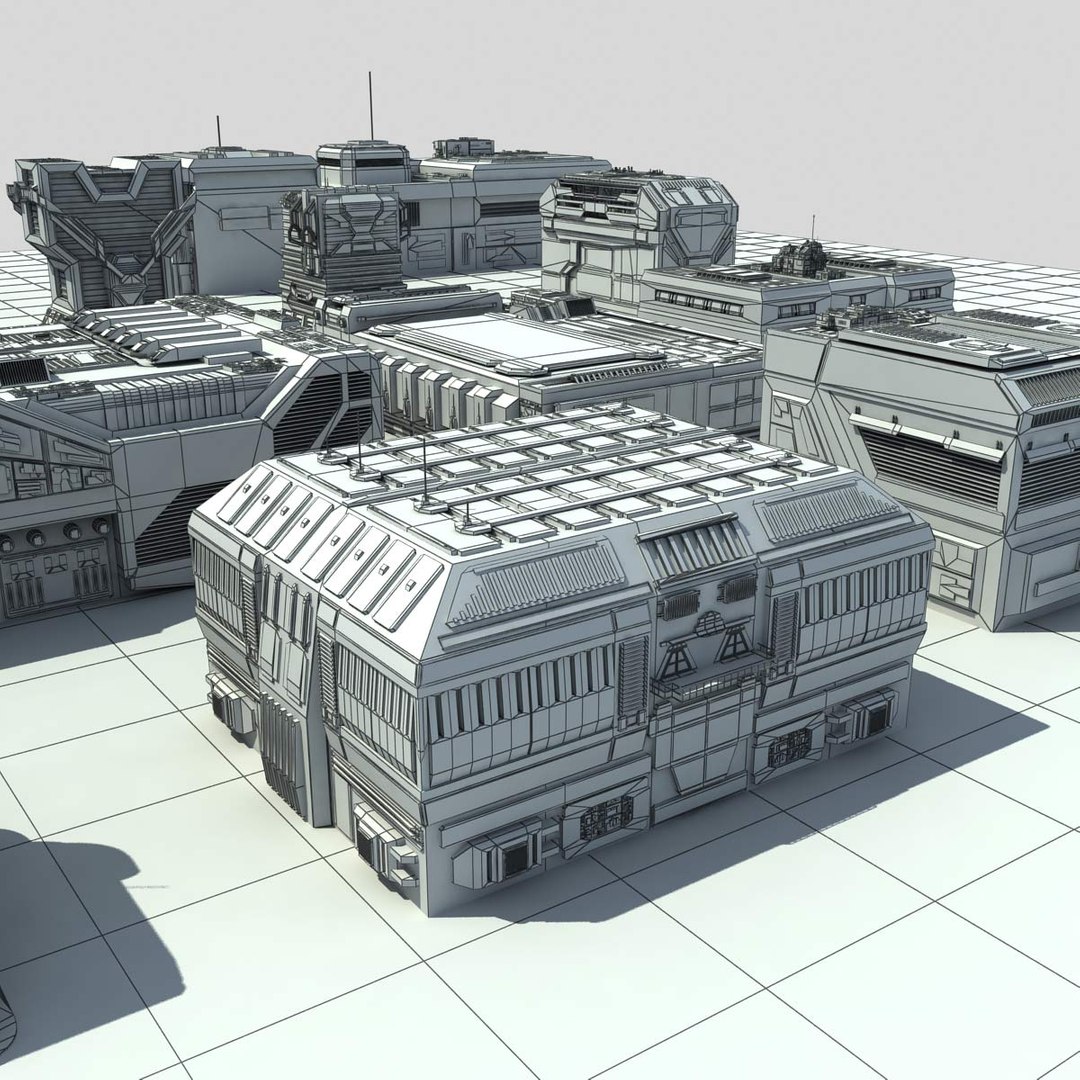 3d Model Sci Fi Futuristic City