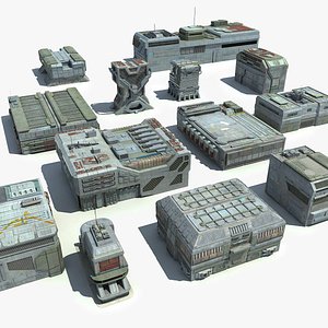 Sci Fi City 14 Building Futuristic