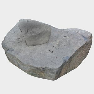 2 rocks stacked 3D model
