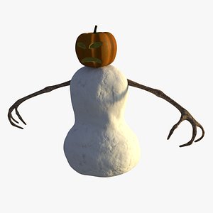3D evil snowman