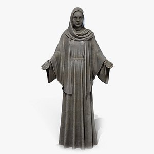 3D Nun statue model