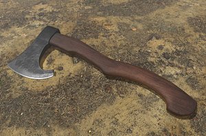 3D medieval battle axe