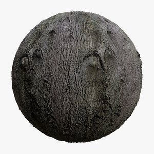 3D walnut bark PBR tiled texture 8K