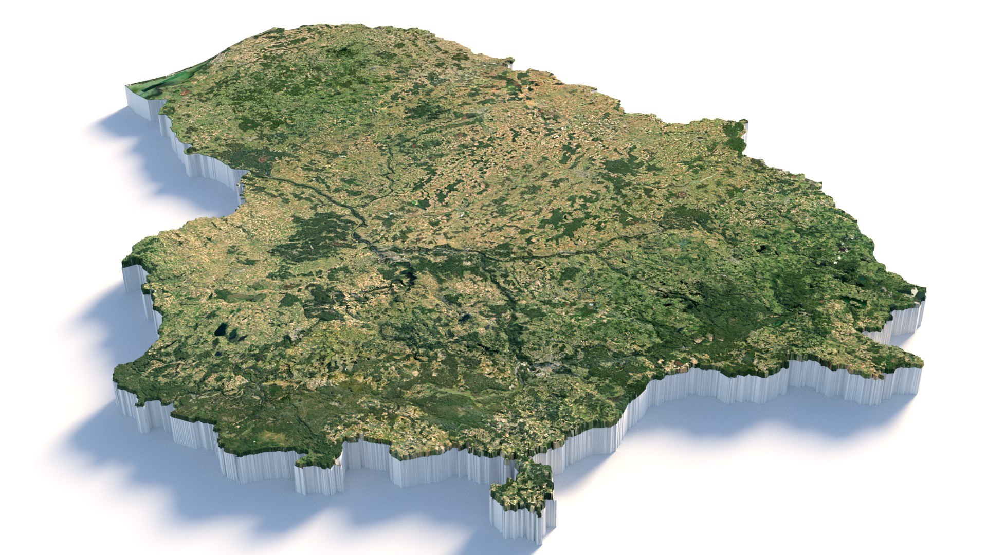 Lithuania Lietuva Terrain Map 3D Model - TurboSquid 2336518