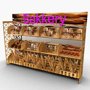 Bakkery bread stand 3D model