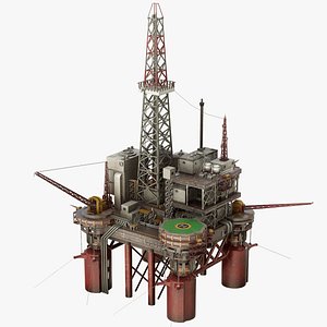 3D oil rig platform