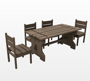 table chair 3D