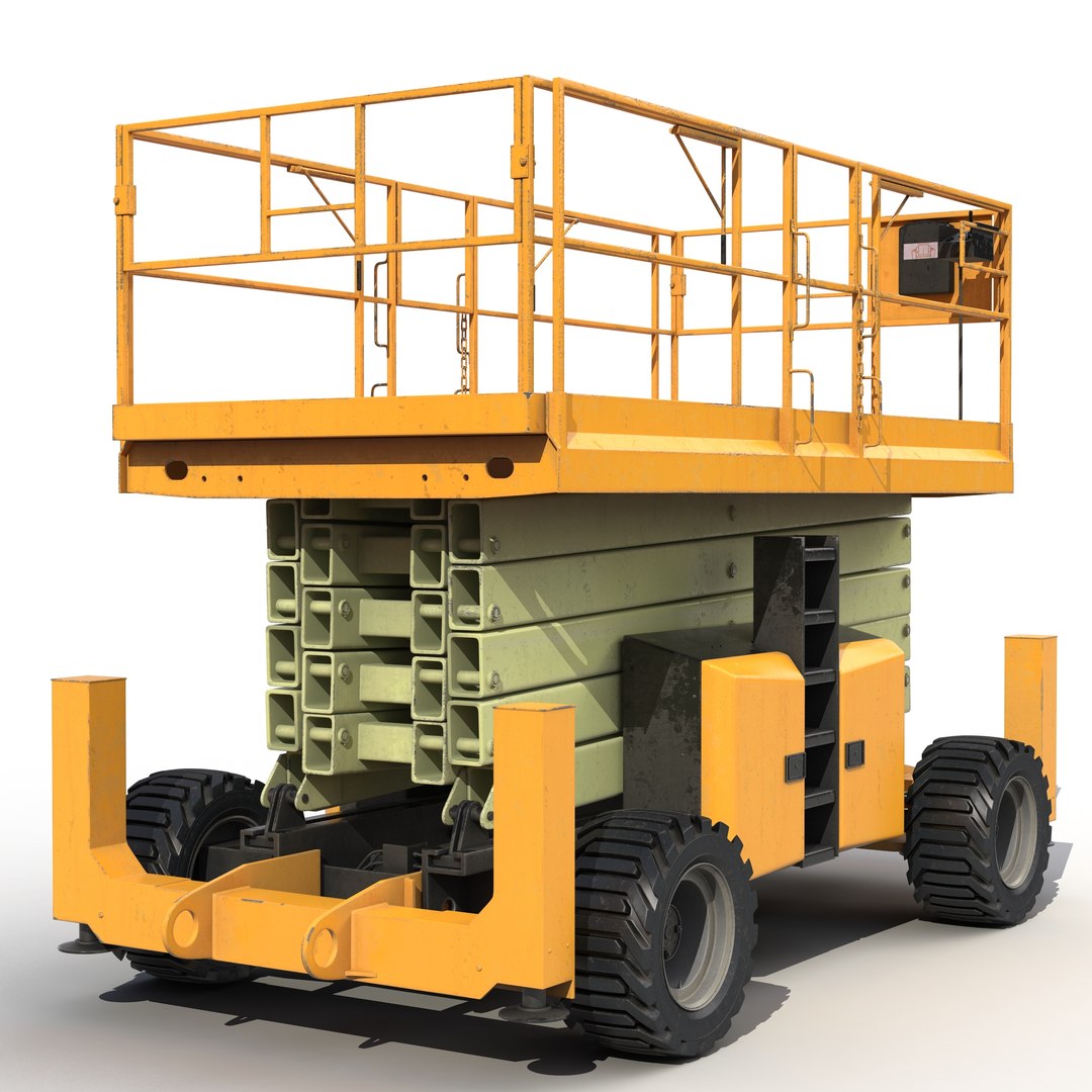 Engine Powered Scissor Lift Generic 3 3D model preview